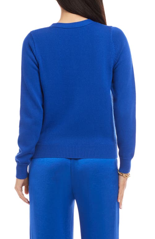 Karen Kane V-neck Cardigan In Blue