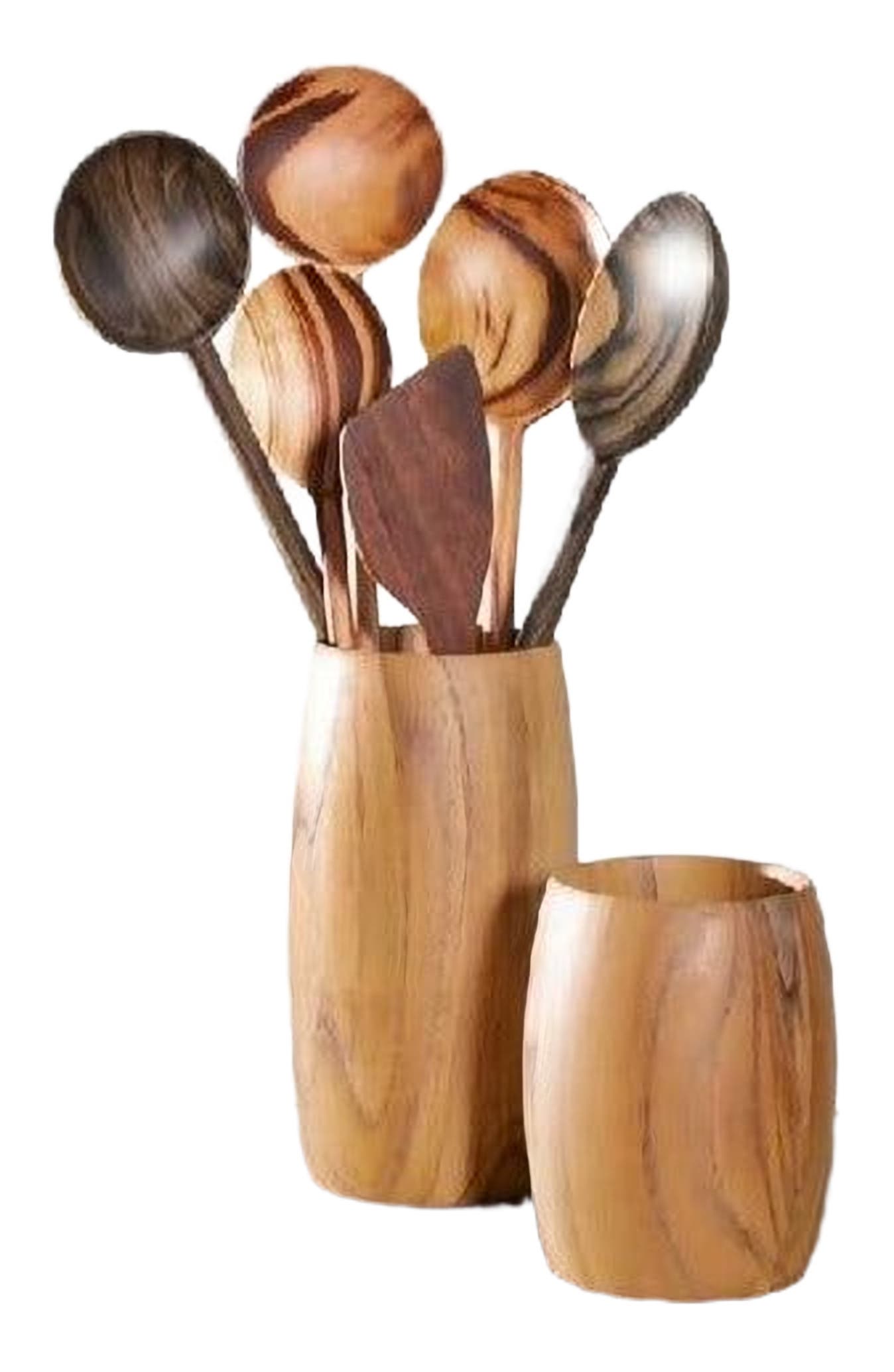 Itza Wood Utensil Holder - Thumbnail 4