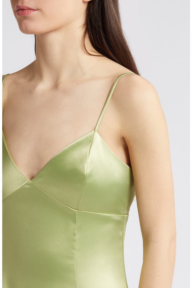 The Elodie Satin Dress, Alternate, color, PISTACHIO