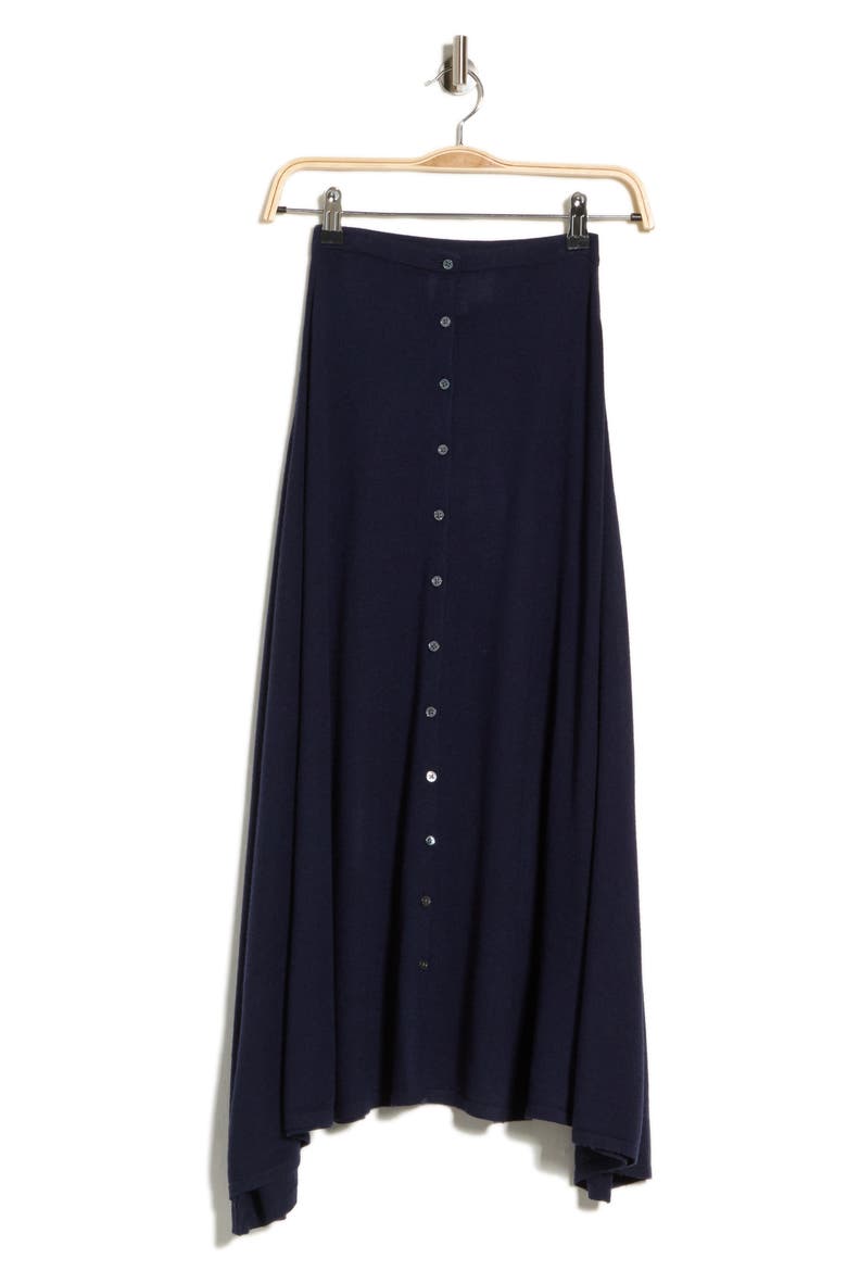 The Skirted One Wool & Silk Sweater Skirt, Main, color, NAVY