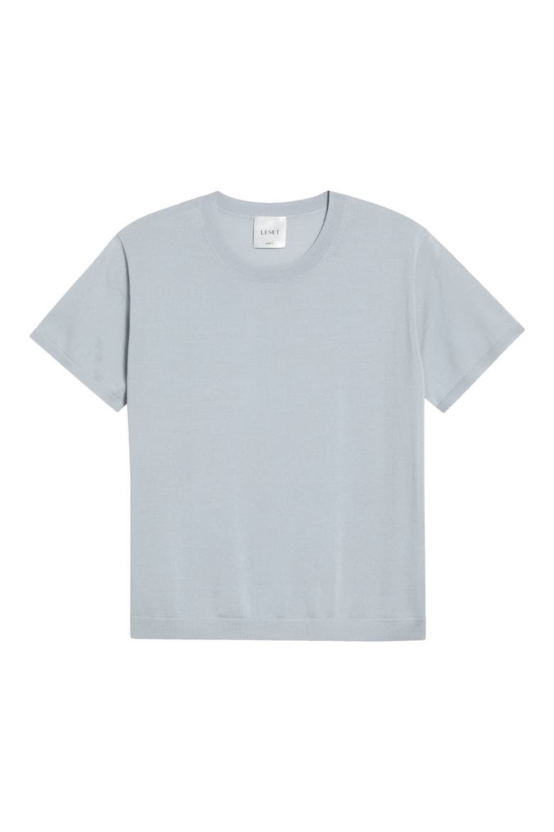 James Margo Short Sleeve Wool Tee, Main, color, HAZE