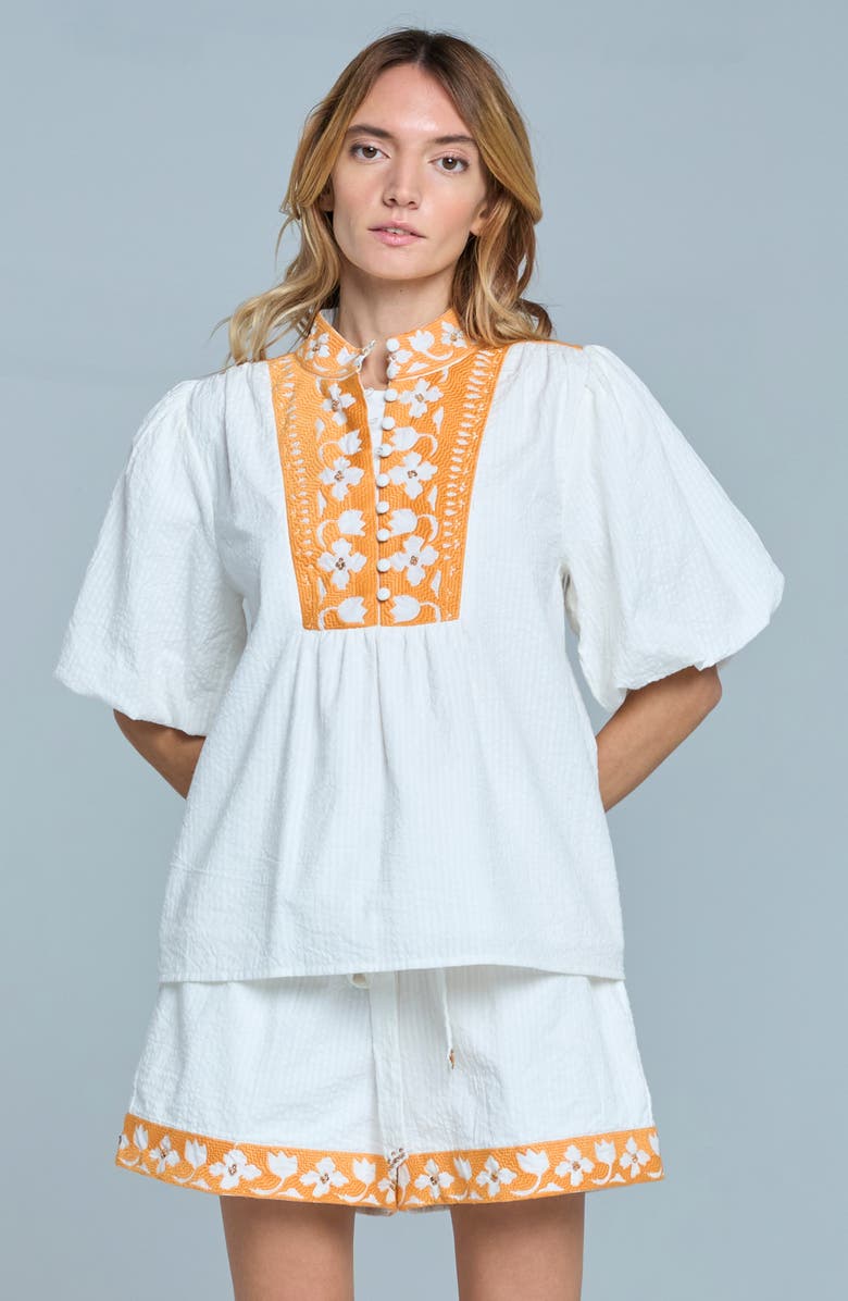 CIEBON Aphyna Puff Sleeve Top, Alternate, color, White