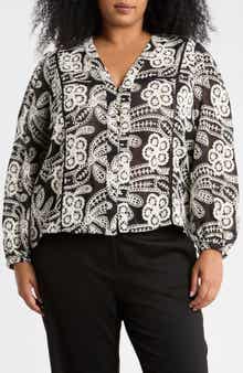 Eyelet Buttoned Top