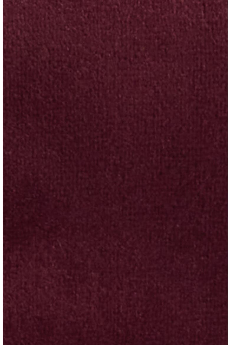 Velvet Fit & Flare Dress, Alternate, color, BORDEAUX
