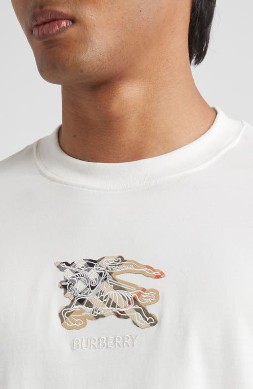 Burberry Seth Ekd Cotton Jersey T-shirt In White