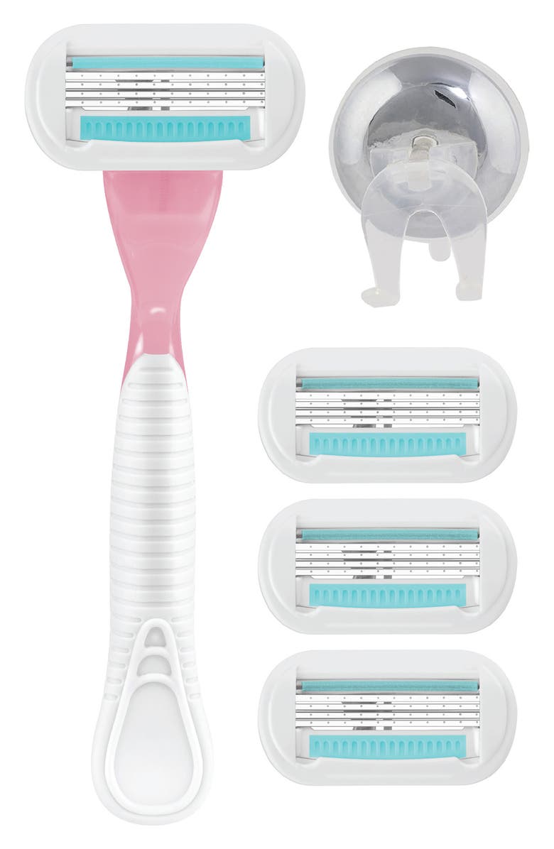 VIVITAR R3 Blade Razor with 4 Cartridges & Neck, Main, color, 