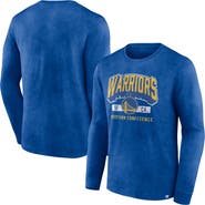 FANATICS Men's Fanatics Branded Heather Royal Golden State Warriors Front Court Press Snow Wash Long Sleeve T-Shirt