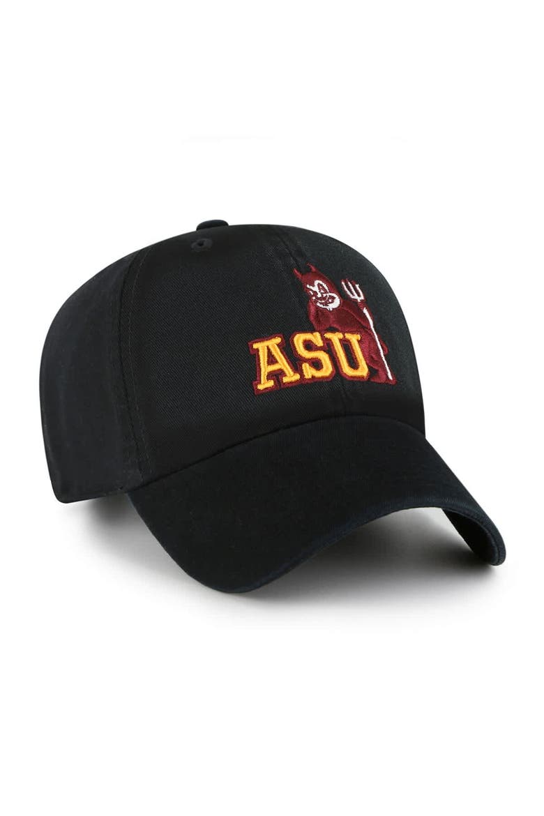 Men's '47 Black Arizona State Sun Devils Vault Clean Up Adjustable Hat, Alternate, color, Black
