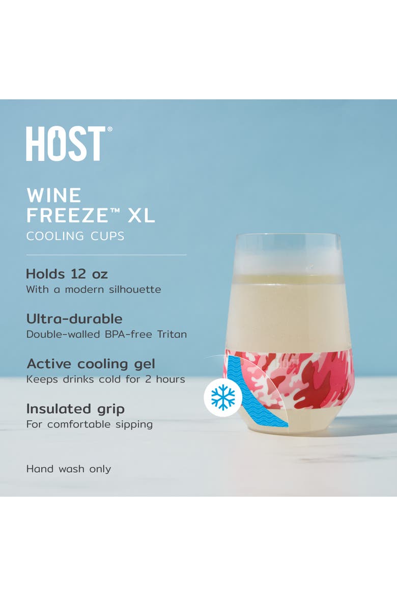 Wine FREEZE XL Cooling Cup Set of 2, Alternate, color, Pink Camo