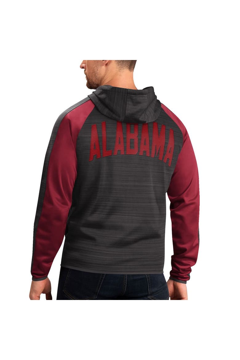 Men's G-III Sports by Carl Banks Black Alabama Crimson Tide Neutral Zone Raglan Full-Zip Track Jacket Hoodie, Alternate, color, Black