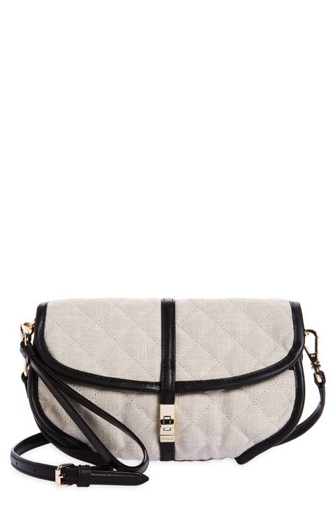 Small Astor Convertible Quilted Linen Clutch