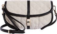 MZ Wallace Small Astor Convertible Quilted Linen Clutch