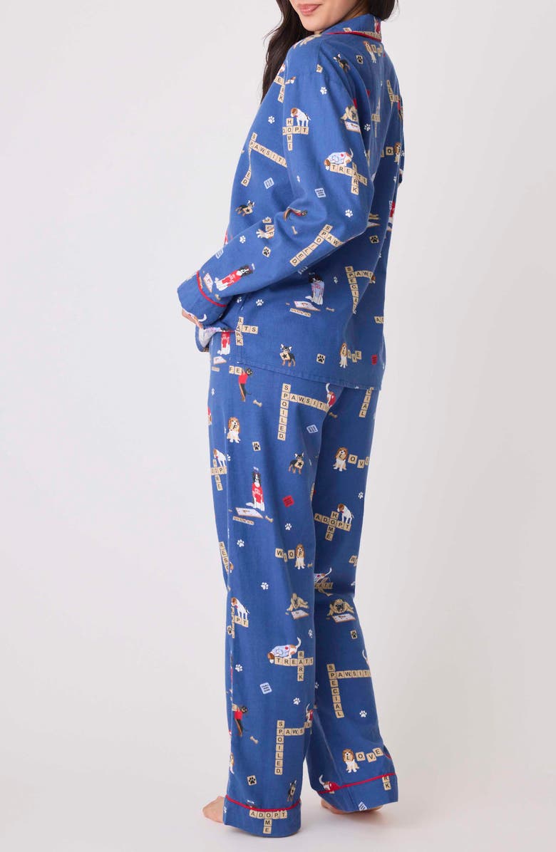 PJ Salvage Love Leo Rescue Cotton Flannel Pajamas, Alternate, color, 