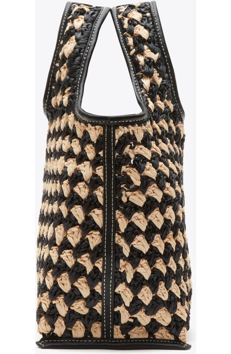 3.1 Phillip Lim Crochet Raffia Mini Market Tote, Alternate, color, Black-Buckwheat