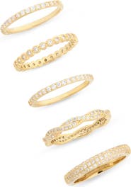NORDSTROM RACK Set of 5 CZ Stackable Rings