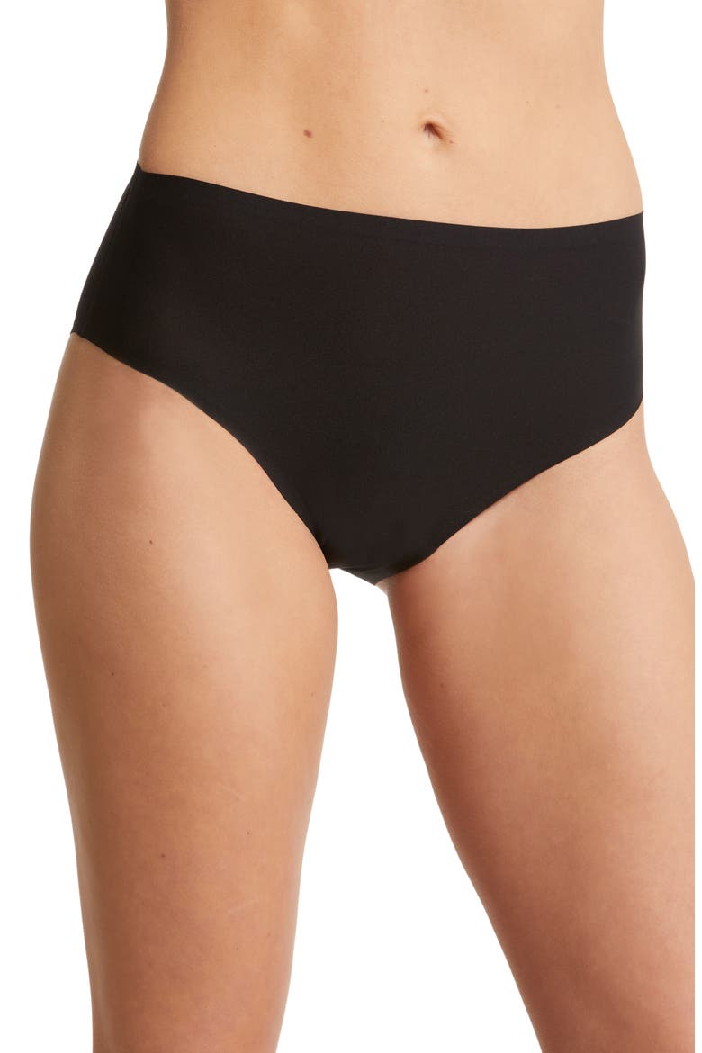 Soft Stretch High Cut Briefs, Main, color, BLACK