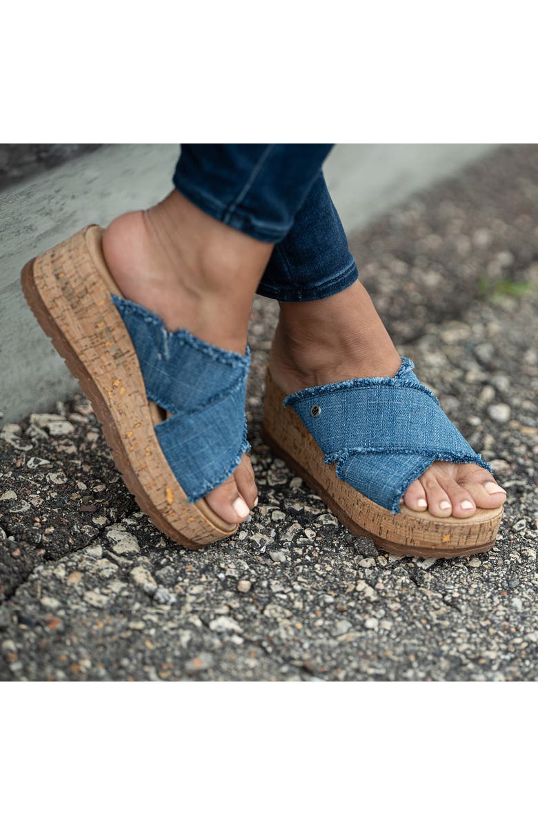 Minnetonka Posey Wedge Sandal, Alternate, color,