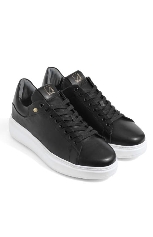 Stinaa.j Sneakers In Black Leather White Sole