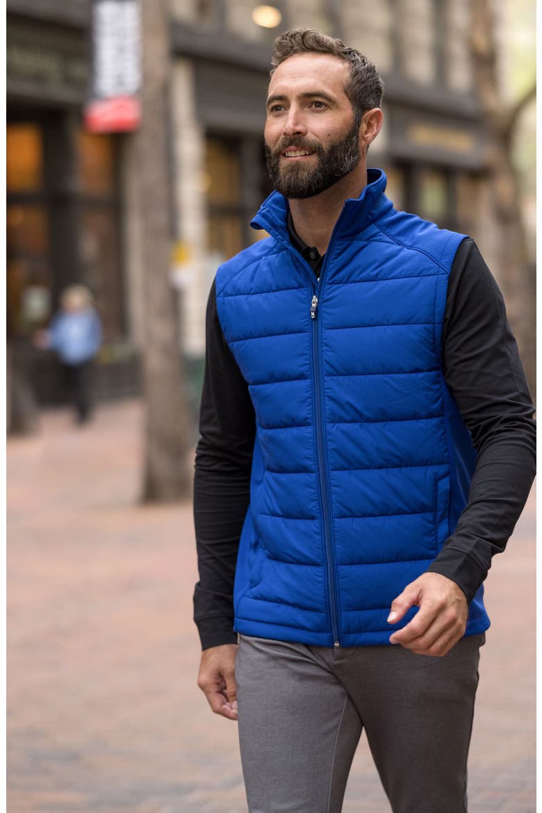 Evoke Hybrid Softshell Vest, Alternate, color, TOUR BLUE
