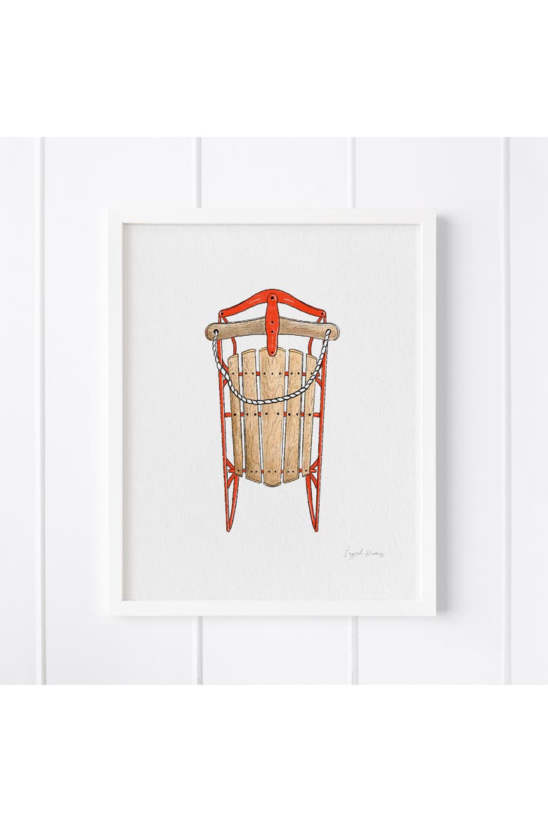 Sled Framed Museum Quality 8" x 10" Art Print, Main, color, Multicolored