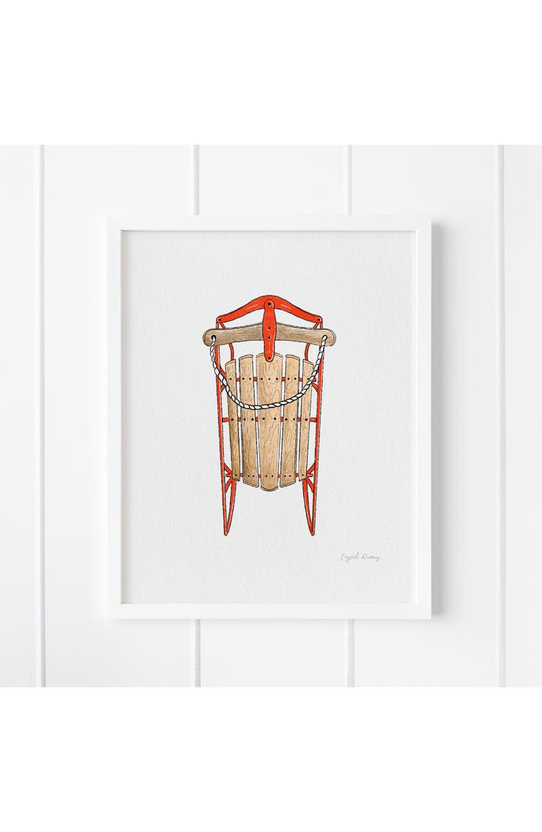 Ramus & Co Sled Framed Museum Quality 8" x 10" Art Print, Main, color, Multicolored