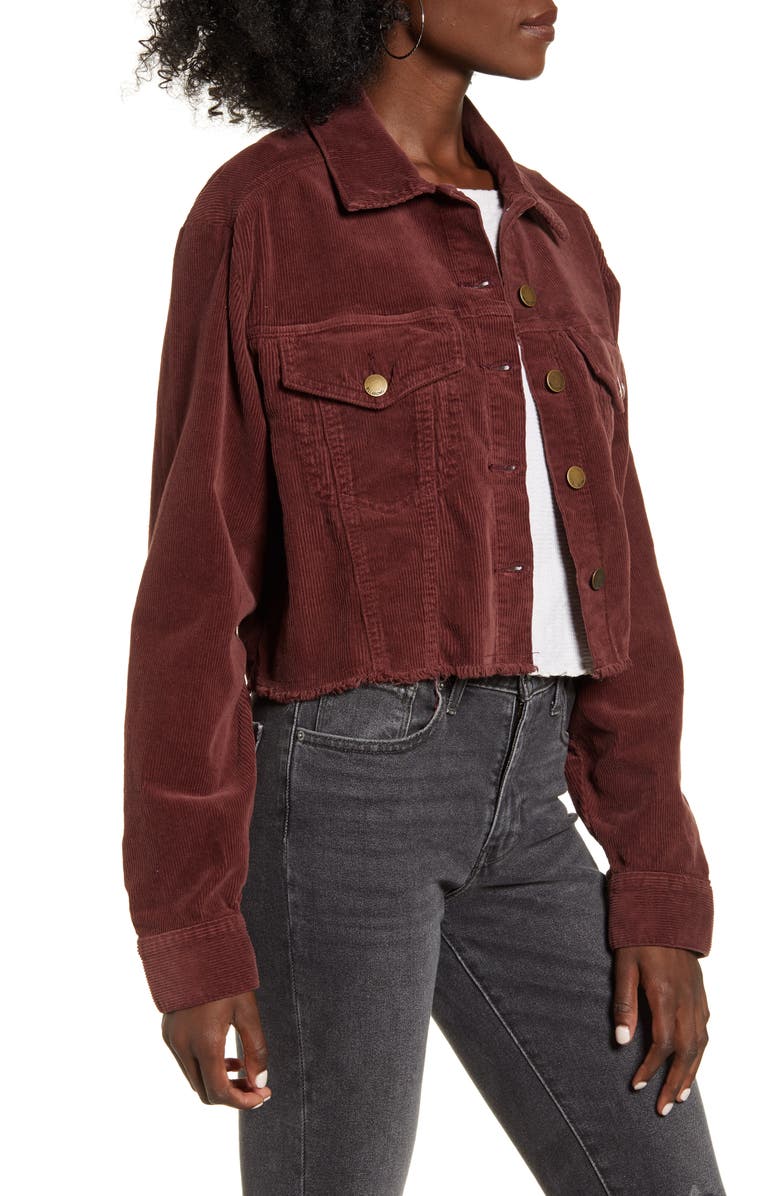 Billabong Boy Toy Corduroy Crop Trucker Jacket, Alternate, color, 