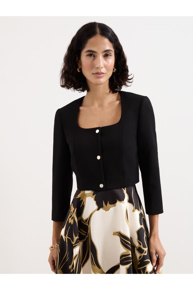 Miranda 3/4 Sleeve Jacket, Main, color, Black
