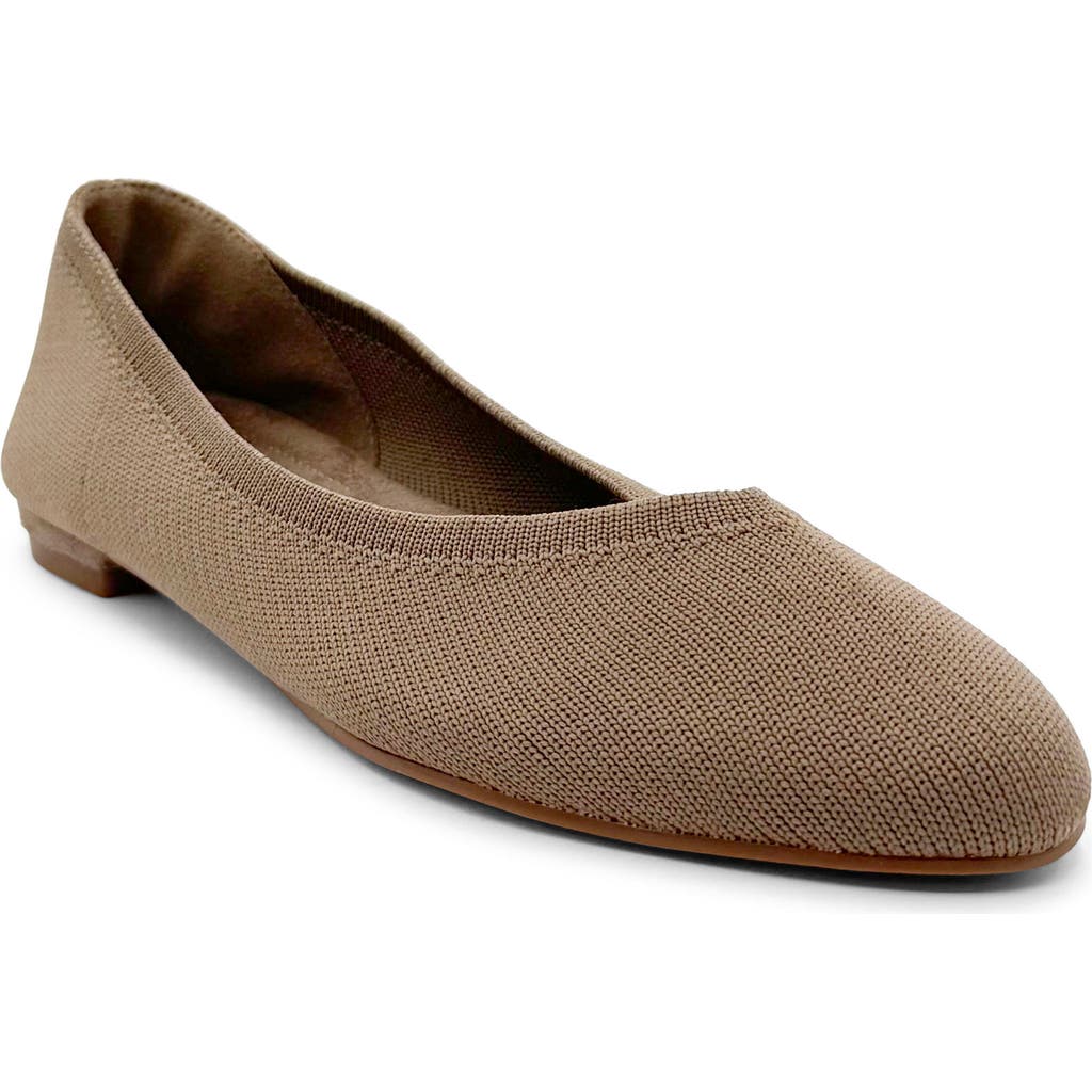 Chelsea Crew Flight Knit Flat In Taupe Knit