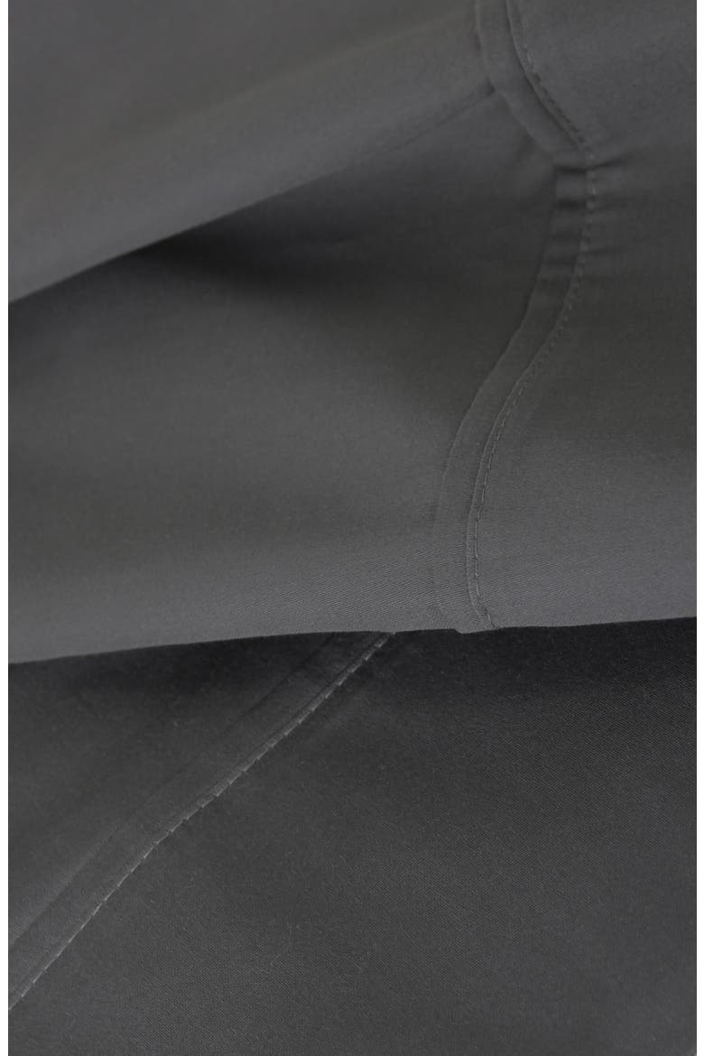 Pleat Detail 400 Thread Count Sheet Set with Bonus Pillowcases, Alternate, color, DARK GREY