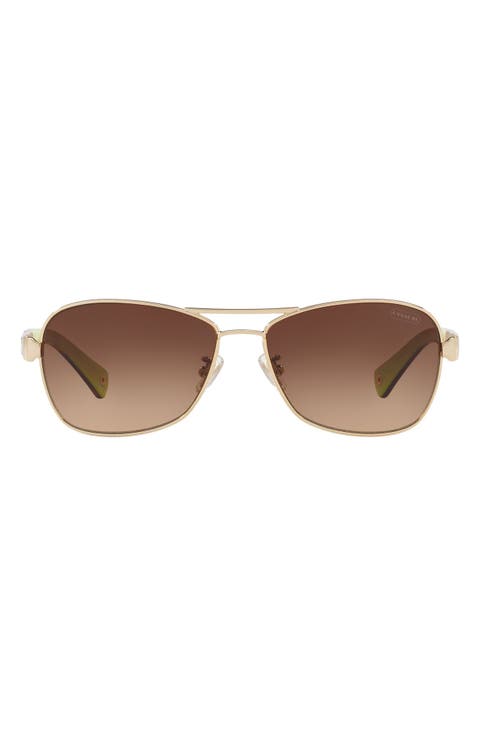 Caroline 56mm Gradient Aviator Sunglasses