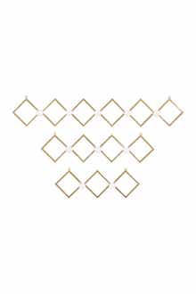 VIVIAN LUNE HOME Goldtone Iron Glam Wall Hook - Set of 3