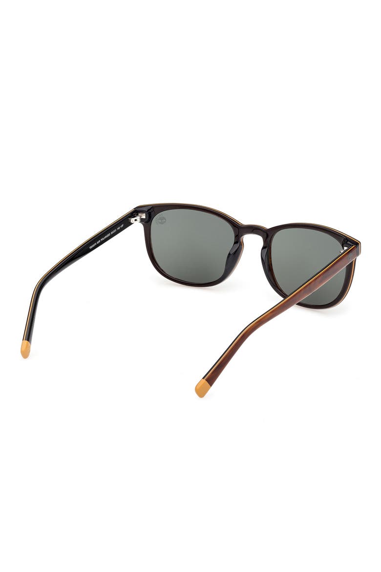 55mm Sunglasses, Alternate, color, BROWN HORN / GREEN POLARIZED