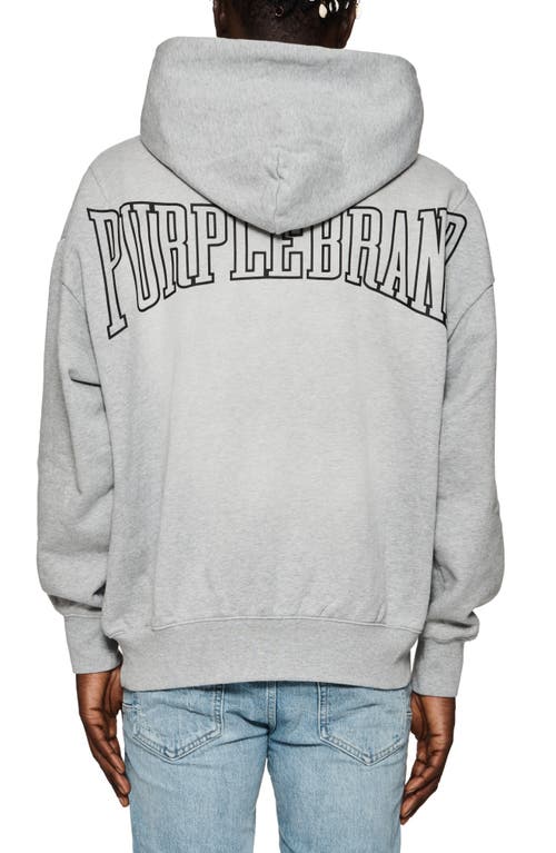 Purple Brand Oversize Logo Graphic Fleece Hoodie In Heather