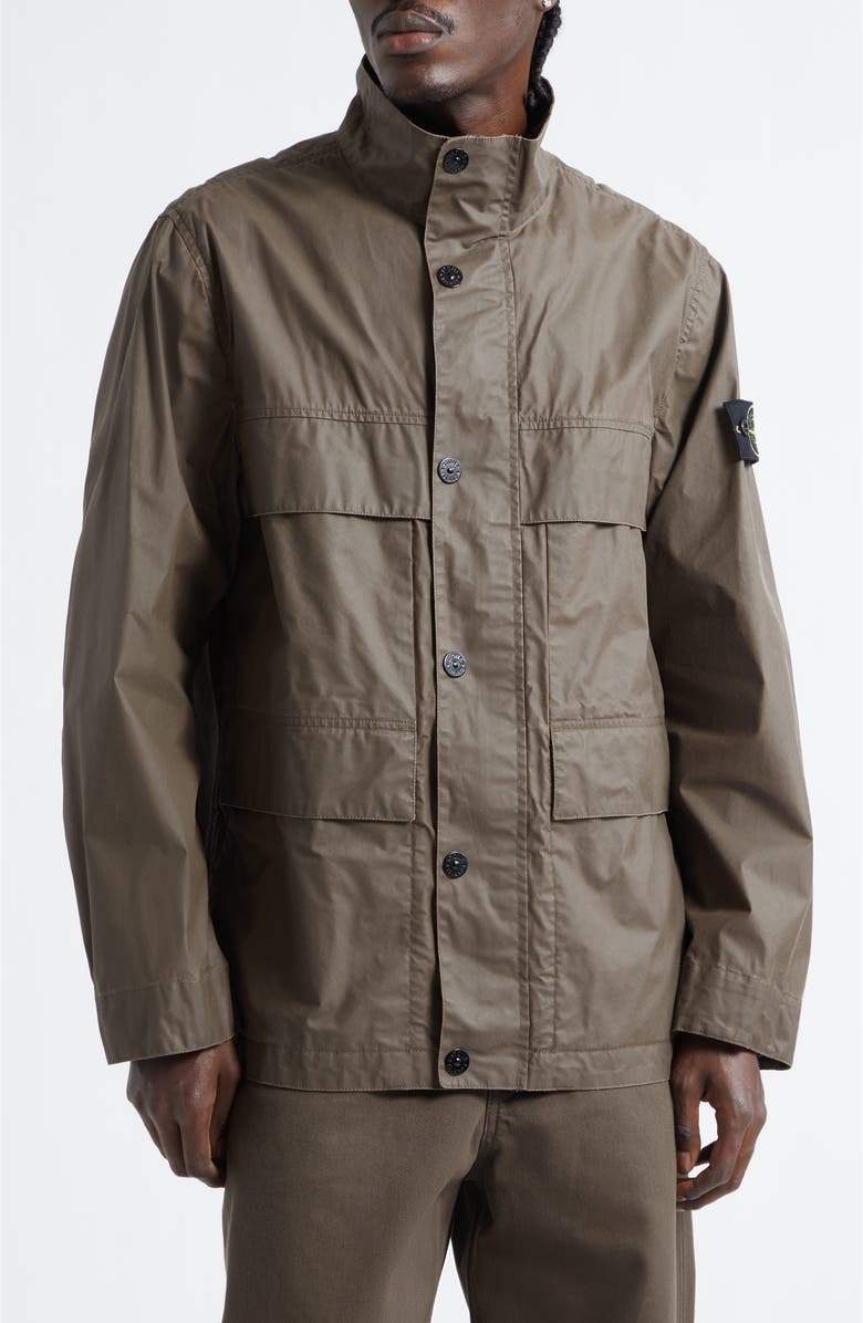 Stone Island Waxed Field Jacket, Main, color, Umber