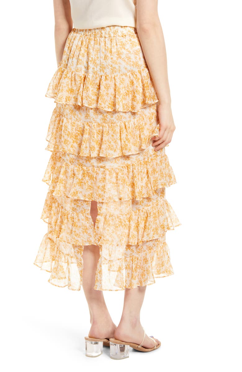 MINKPINK Lana Tiered Midi Skirt, Alternate, color,