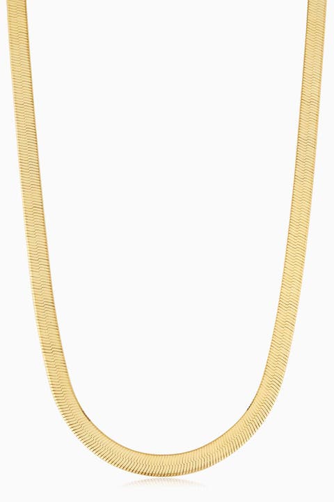 14K Gold Park Avenue Statement Herringbone Choker