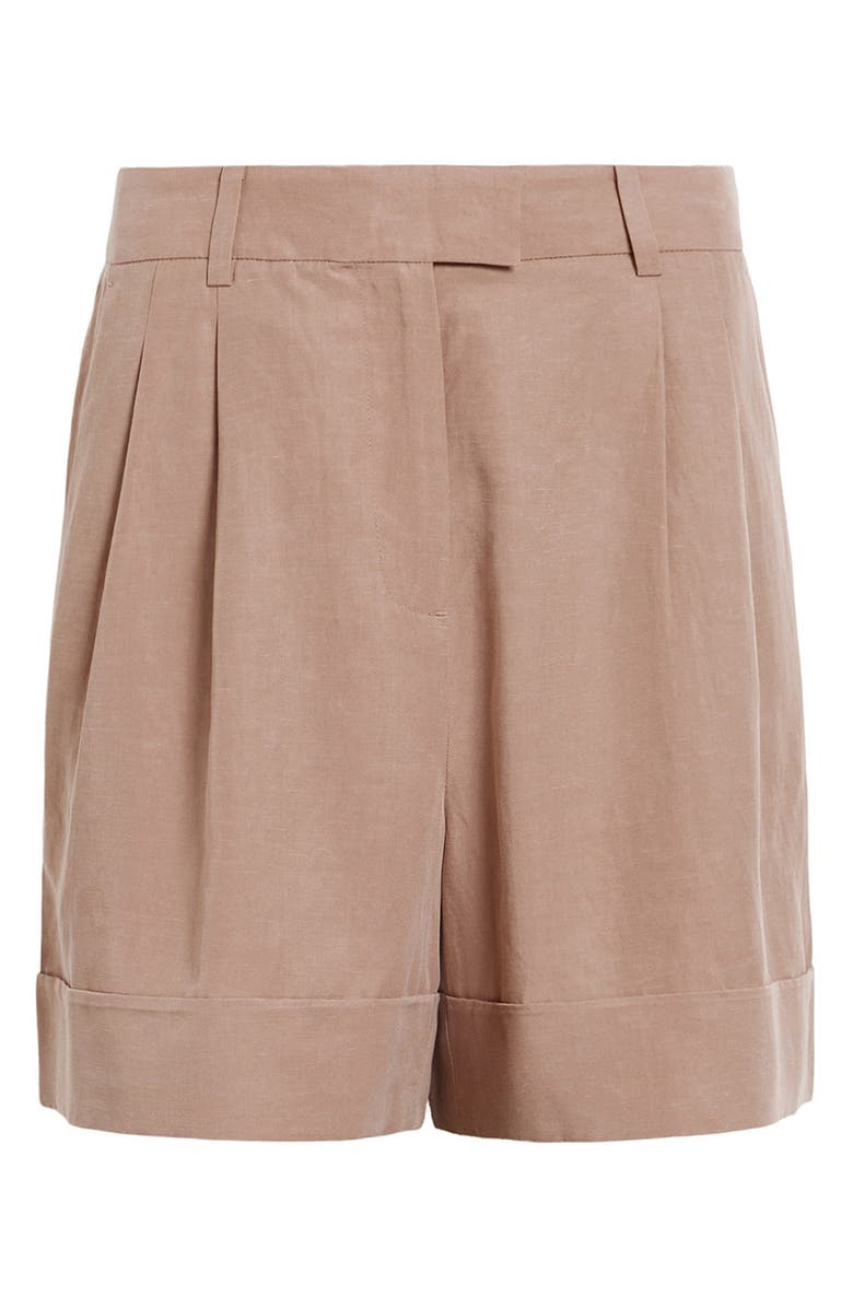AllSaints Deri Lyn Cuff Shorts, Alternate, color, Doe Brown