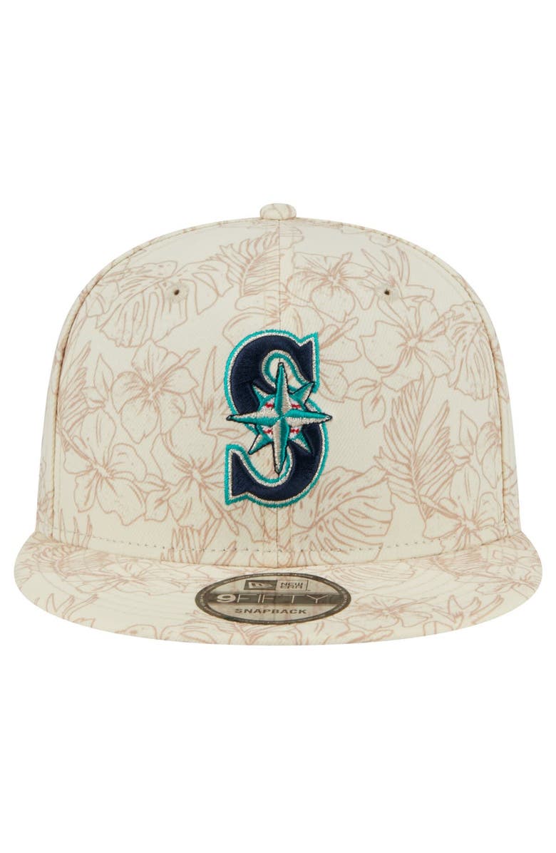 New Era Men's New Era Cream Seattle Mariners Spring Training Leaf 9FIFTY Snapback Hat, Alternate, color,