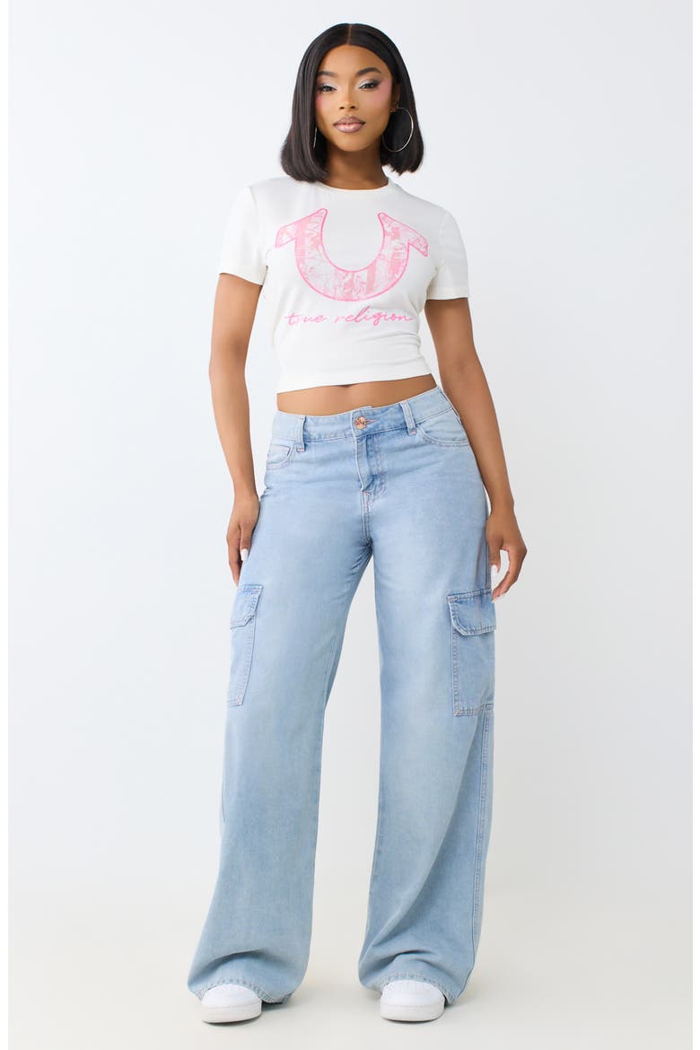 Bobbi Baggy Cargo Wide Leg Jeans, Alternate, color, LIGHT JOURNEY WASH
