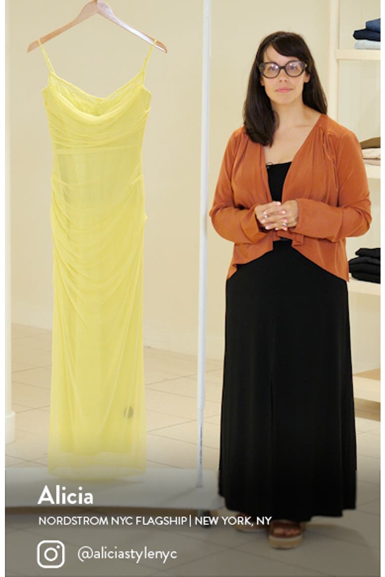 Nalini Mesh & Lace Corset Gown video