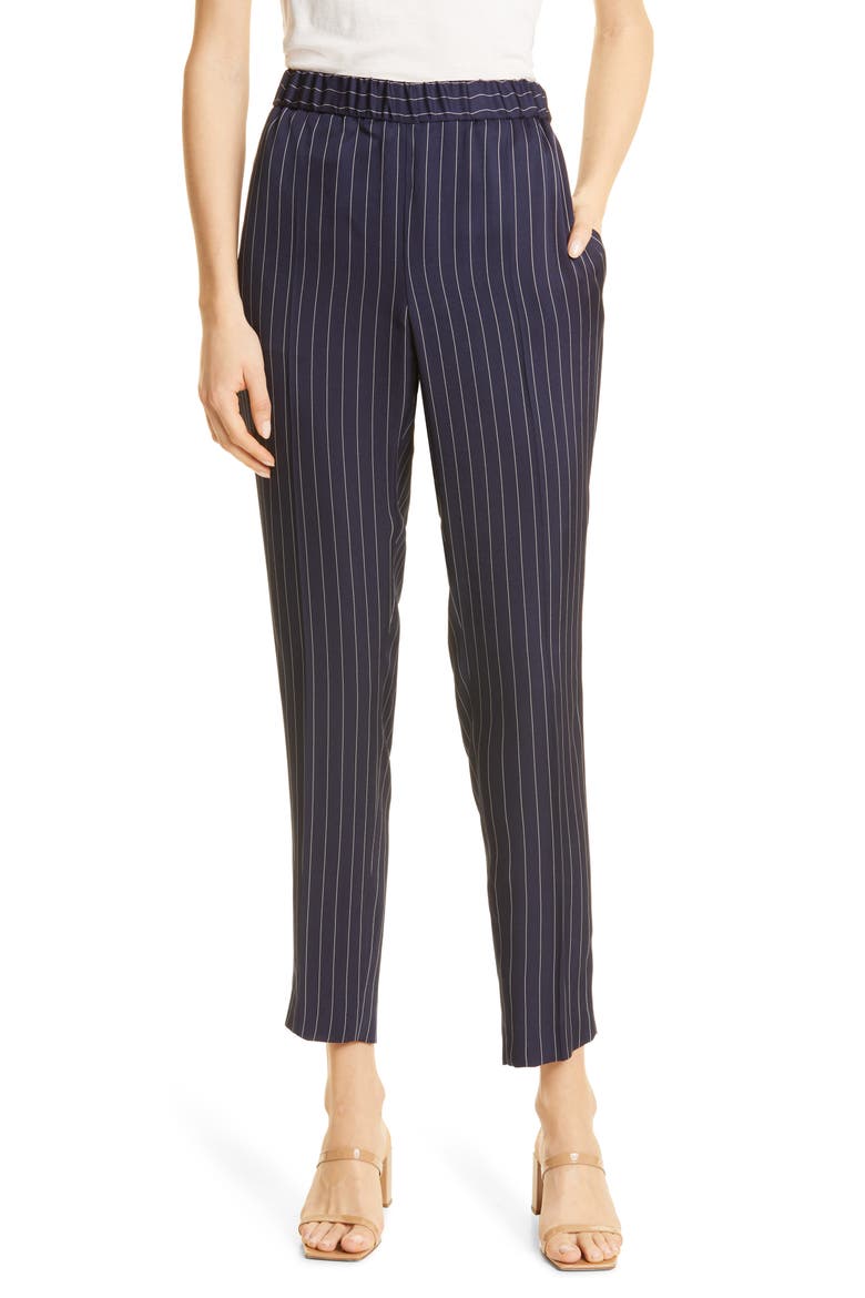 Tariyana Stripe Slim Fit Ankle Pants, Main, color, MIDNIGHT FANTASY