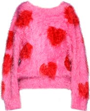 Truly Me Kids' Heart Eyelash Sweater