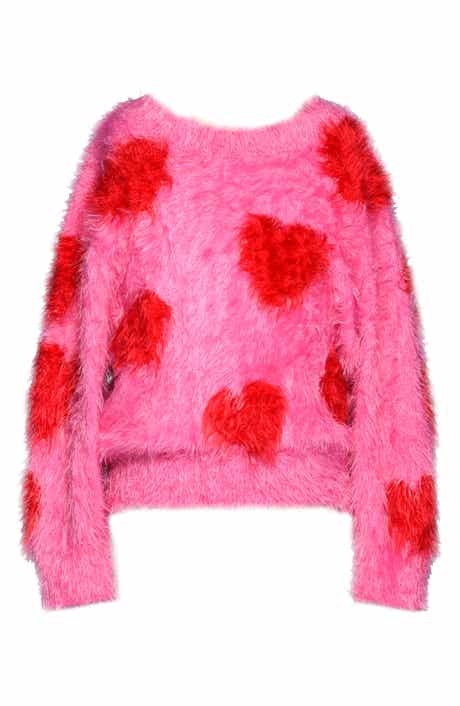 Truly Me Kids' Heart Eyelash Sweater