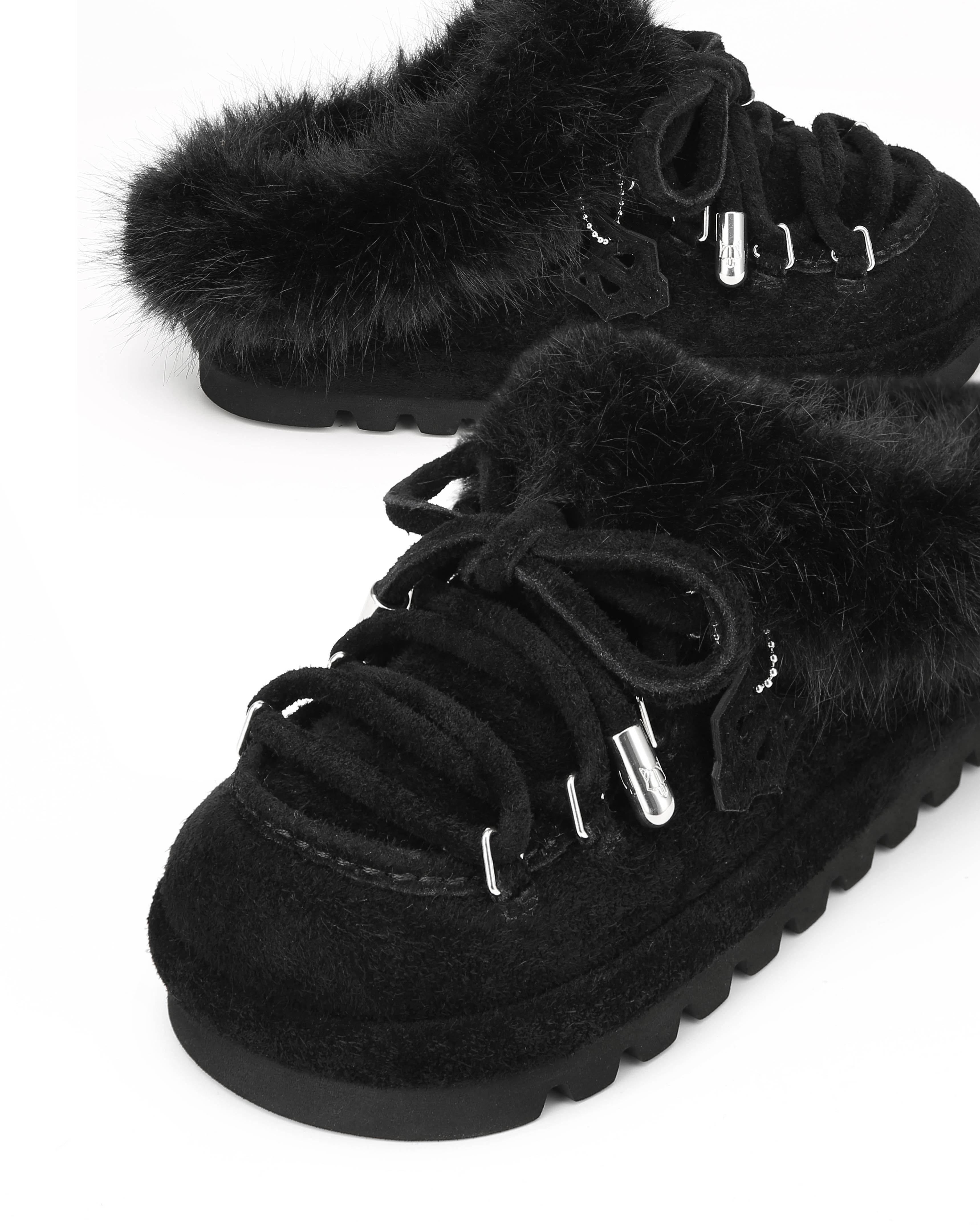 Naked Wolfe Harlow Suede Slipper, Alternate, color, Black