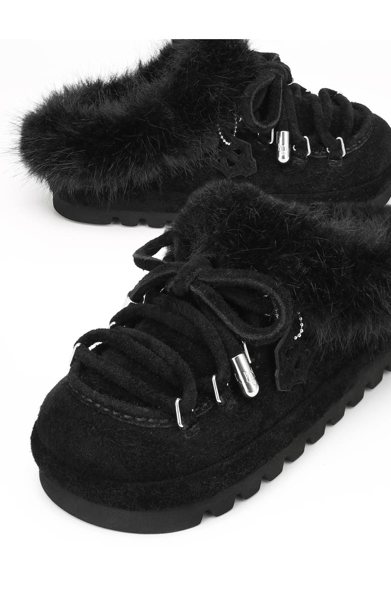 Naked Wolfe Harlow Suede Slipper, Alternate, color, Black