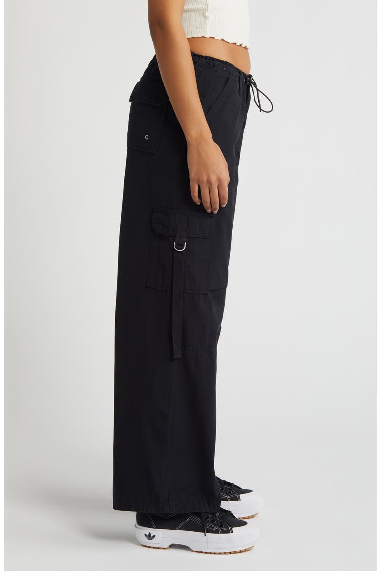 Wide Leg Cotton Cargo Pants, Alternate, color, ANTHRACITE