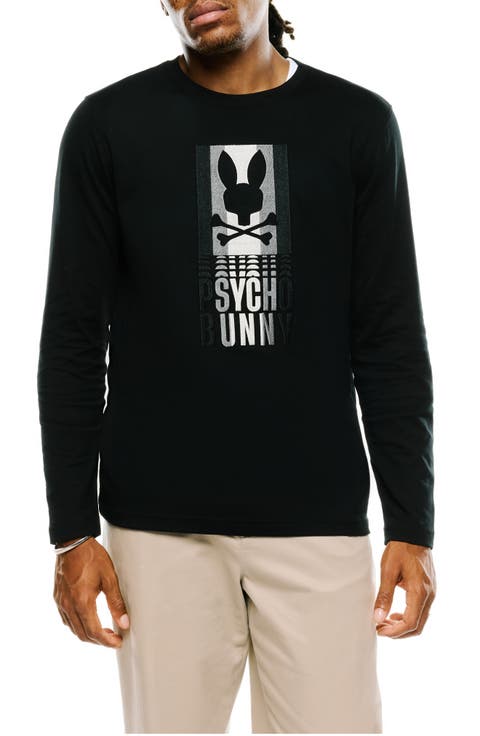 Ty Long Sleeve Embroidered Pima Cotton T-Shirt