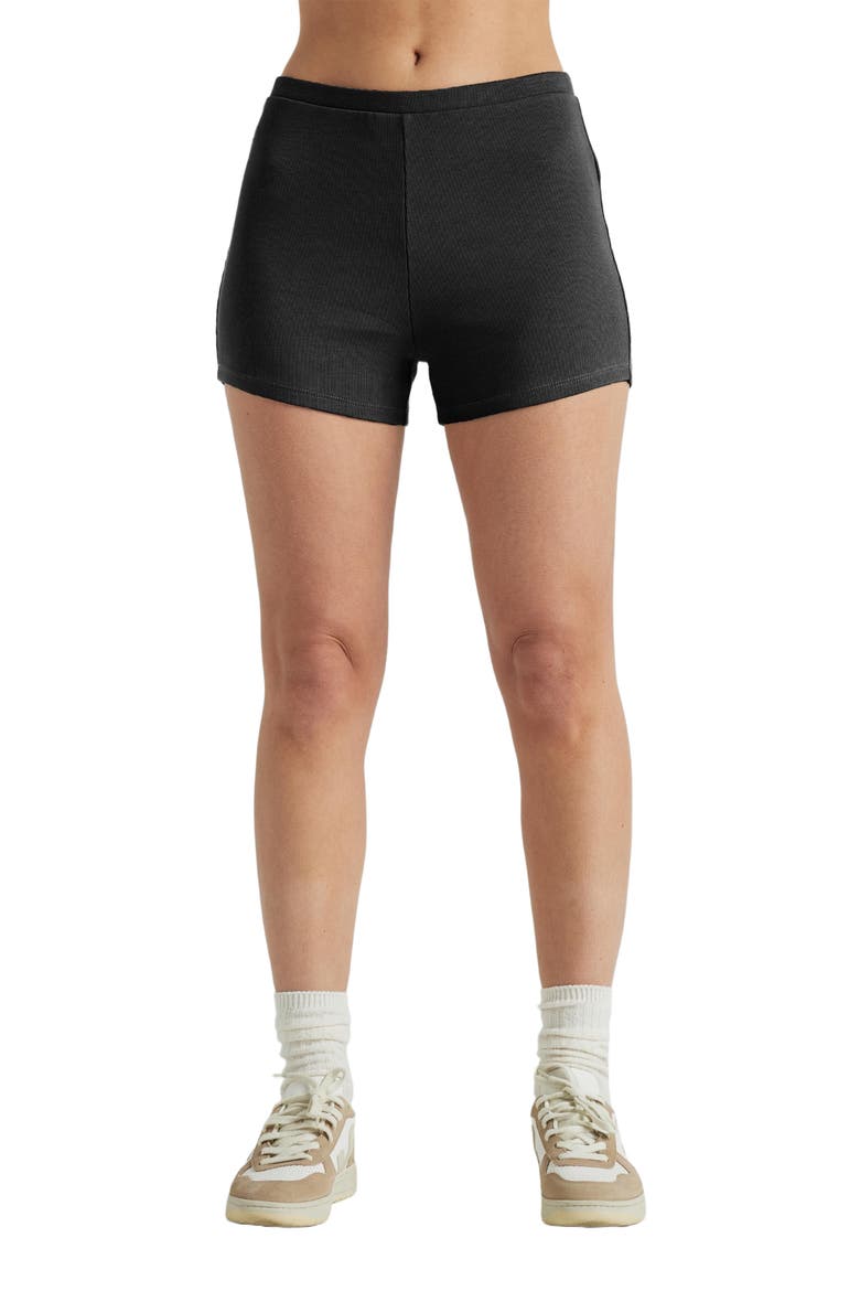 Serene Rib Shorts, Main, color, Black