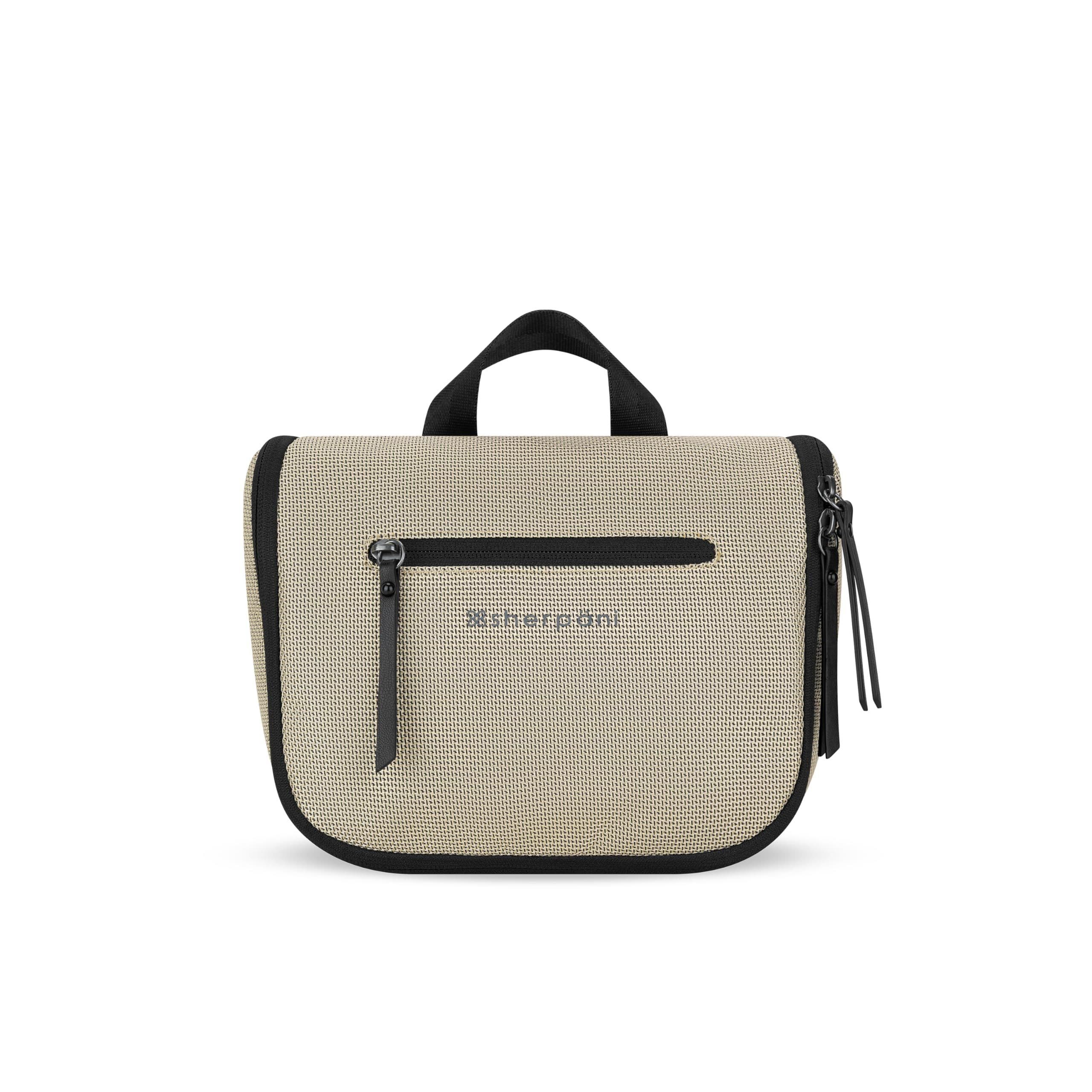 Sherpani Co-pilot, Travel Toiletry Bag, Hanging Cosmetic Organizer, Water Resistant Makeup Bag, Show In Brown