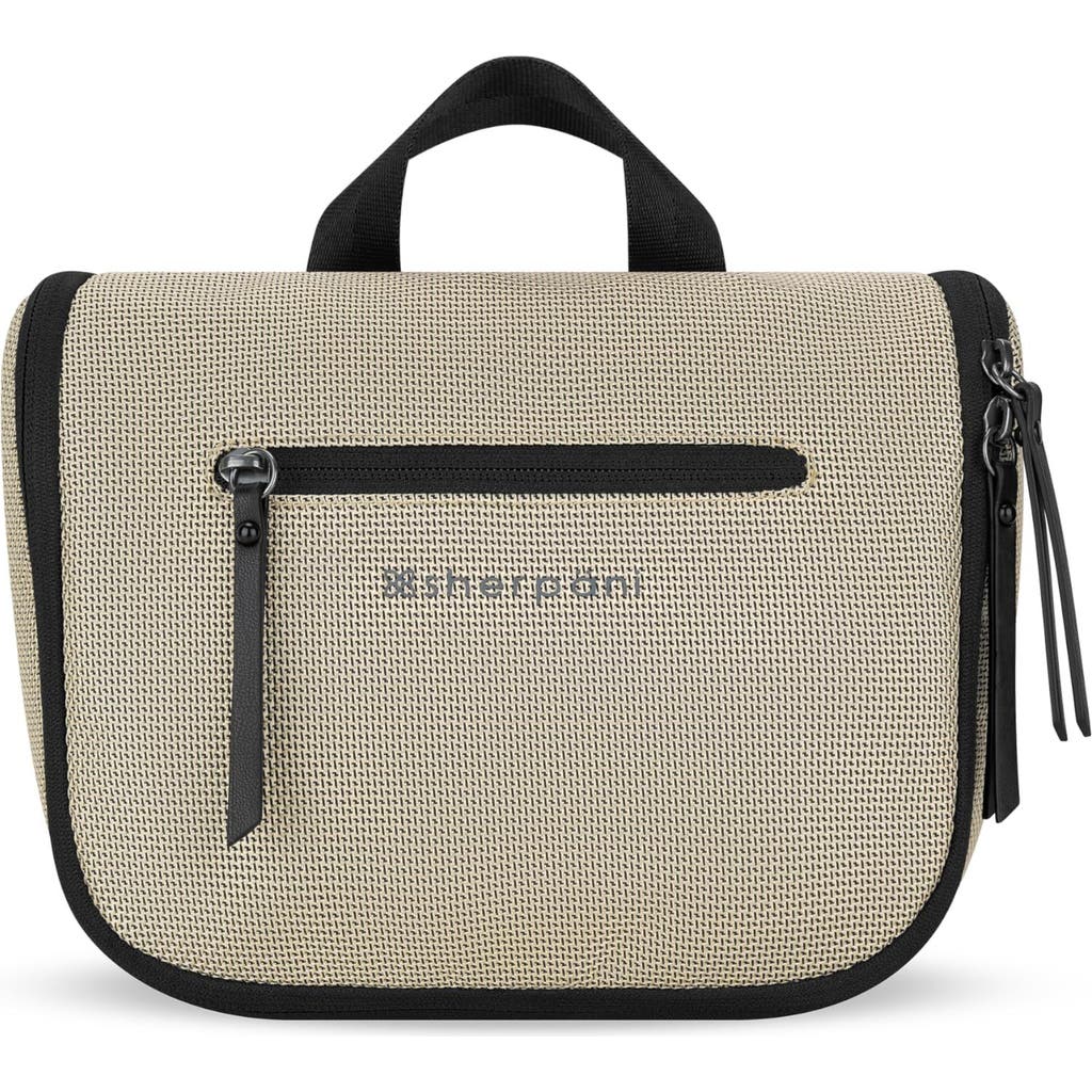 Sherpani Co-pilot, Travel Toiletry Bag, Hanging Cosmetic Organizer, Water Resistant Makeup Bag, Show In Brown